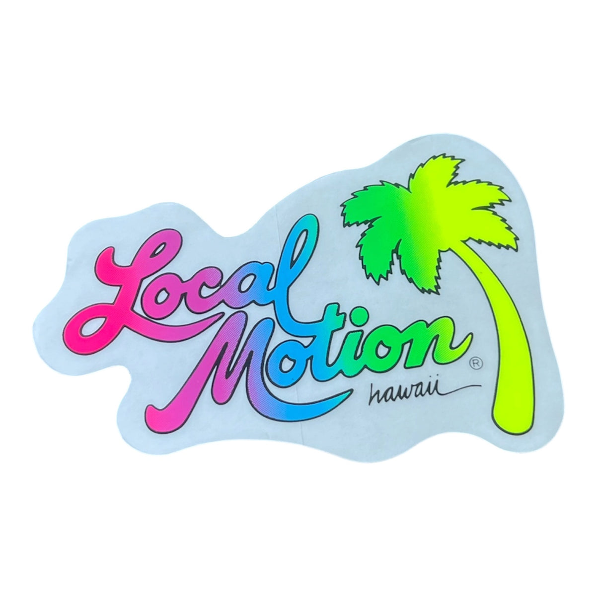 Vintage Local Motion Hawaii Surf Sticker 1980s - 8x 6 Palm Tree