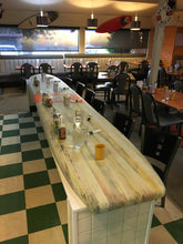Load image into Gallery viewer, faux wooden surfboard table