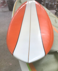 Custom Classic orange shortboard