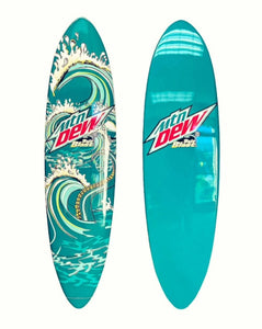 Mountain Dew surfboard