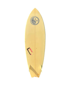 vintage twin fin surfboard