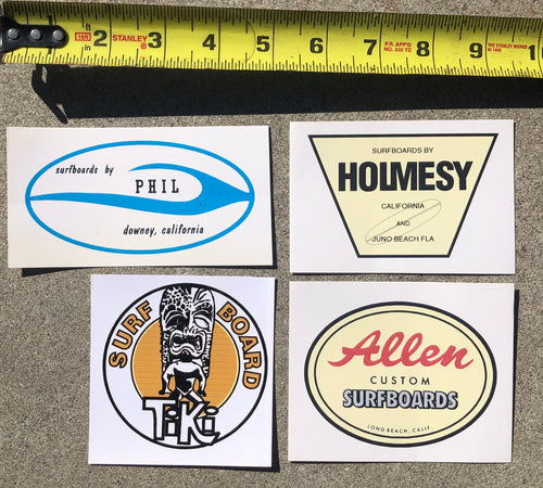 vintage surfboard stickers