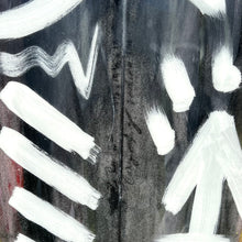 Load image into Gallery viewer, Close-up of a textured surface with white brush strokes and black background