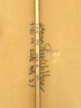 Load image into Gallery viewer, Measurement chart on a beige background with text and numbers.