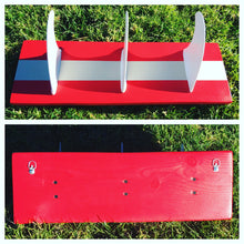 Load image into Gallery viewer, Vintage Fiberglass Fins Red Surfboard Tri Fin Set FREE SHIP!