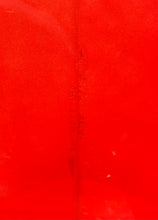 Load image into Gallery viewer, dimensions on airbrushed surfboard in red