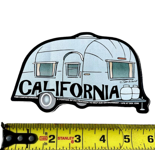 California Airstream Camper Vinyl Surf Sticker