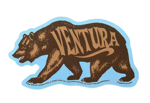 Ventura California Bear Vinyl Surf Magnet