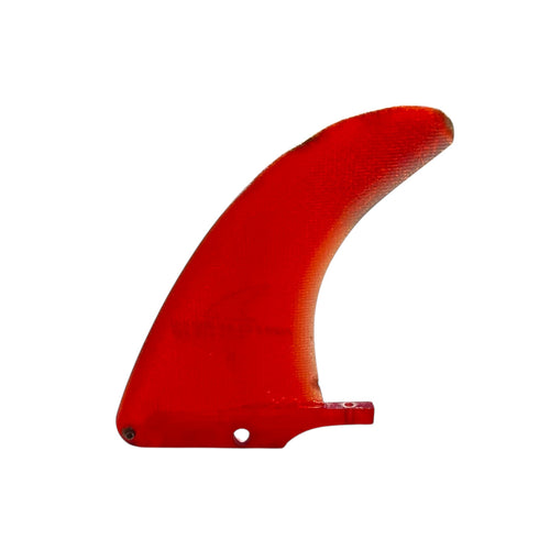 Vintage 6” RED FibreGlas Surfboard Longboard Fin FREE SHIP!