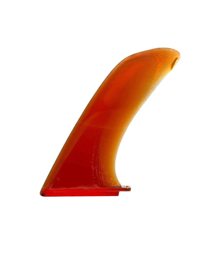 Orange and red Nuuhiwa surfboard fin