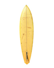 Load image into Gallery viewer, Yellow 7'6" vintage surfboard on a white background