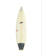 Load image into Gallery viewer, Surfboard with branding on a white background