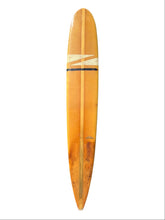 Load image into Gallery viewer, Large surfboard with a white stripe on a white background