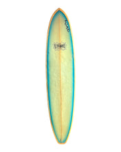 Load image into Gallery viewer, Surfboard with gradient design on a white background