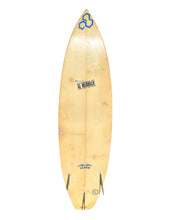 Load image into Gallery viewer, Used surfboard with branding on a white background