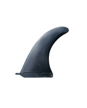 Load image into Gallery viewer, Black surfboard fin on a white background