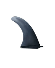 Load image into Gallery viewer, Black surfboard fin on a white background