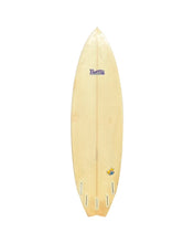 Load image into Gallery viewer, Betti's surfboard with a logo on a white background