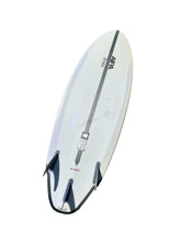 Load image into Gallery viewer, White Aipa surfboard with black fins on a white background 