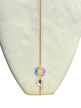 Load image into Gallery viewer, Close-up of a surfboard with a colorful logo on a white background
