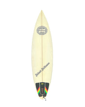 Load image into Gallery viewer, Surfboard with a logo and text on a white background