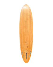 Load image into Gallery viewer, Wooden surfboard on a white background