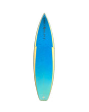 Load image into Gallery viewer, Perfect Balance logo on blue surfboard white background