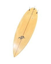 Load image into Gallery viewer, Used surfboard with a logo on a white background