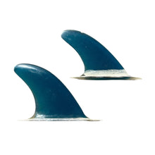 Load image into Gallery viewer, Two blue surf fins on a white background