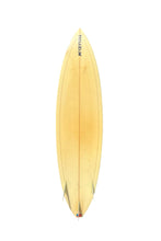 Load image into Gallery viewer, McCrystal surfboard with branding on a white background