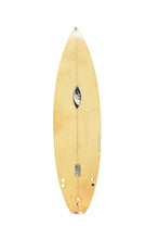 Load image into Gallery viewer, Old surfboard with branding on a white background