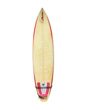 Load image into Gallery viewer, Becker surfboard with red and black accents on a white background
