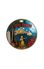 Load image into Gallery viewer, Vintage Mid-Century “Aloha Hawaii” 3D Wall Plate &amp; Hula Dancer Plaque – Free Shipping