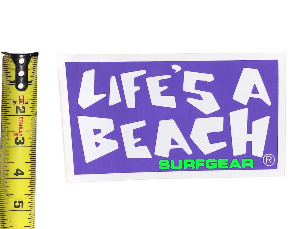 Vintage Lifes A Beach Club Surfboard Sticker