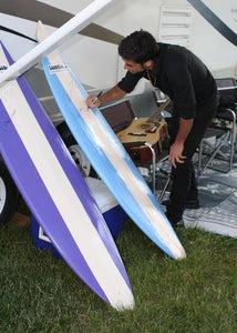 purple surfboard