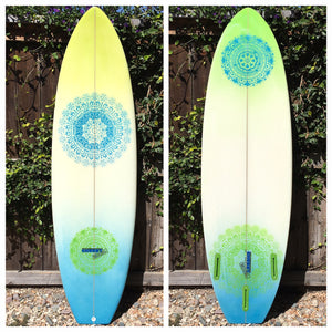 Tye-Dye shortboard surfboard