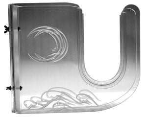 Horizontal Trophy Style Big Fin Wall Rack Clear NEW
