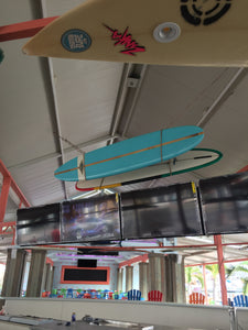 custom longboards in restaurant