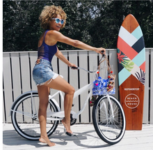 Load image into Gallery viewer, decorative redwood surfboard longboard advertisement