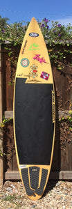 colorful chalkboard surfboard