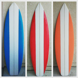 Custom Classic blue red orange shortboards