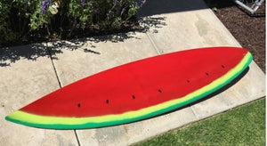Custom Watermelon Painted Surfboard 6’0”