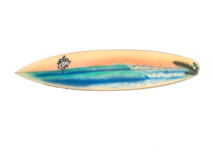 ocean painted surfboard